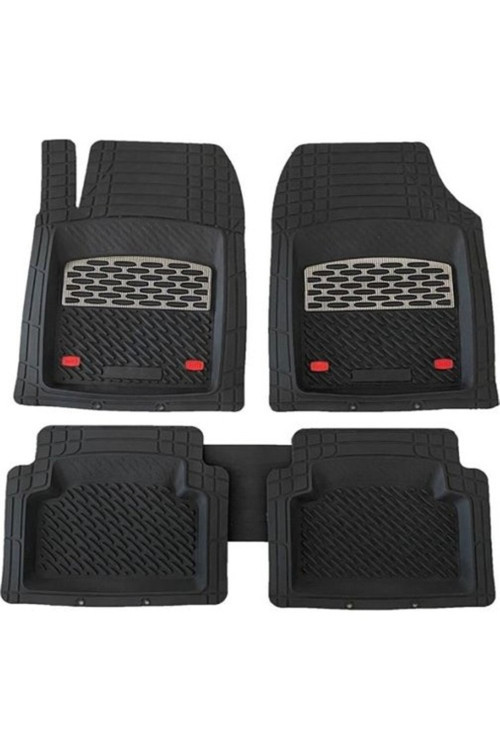 Safir Volkswagen Golf 5 Uyumlu Universal Derin Havuzlu Paspas Krom Karbon