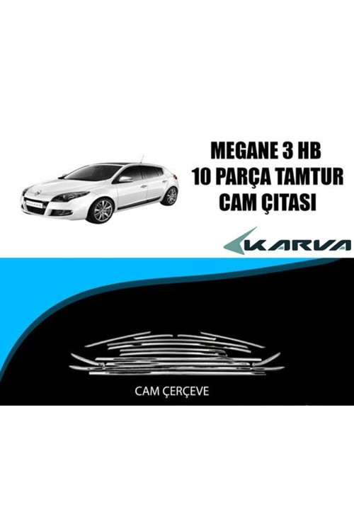 Renault Megane 3 Hb 10 Parça Tam Tur Krom Çerçeve