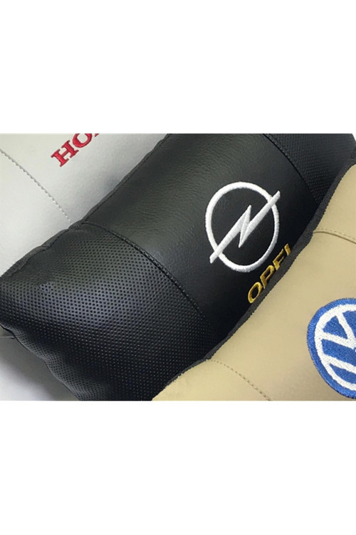 Opel Lüks Deri Oto Yastık Boyun Yastığı