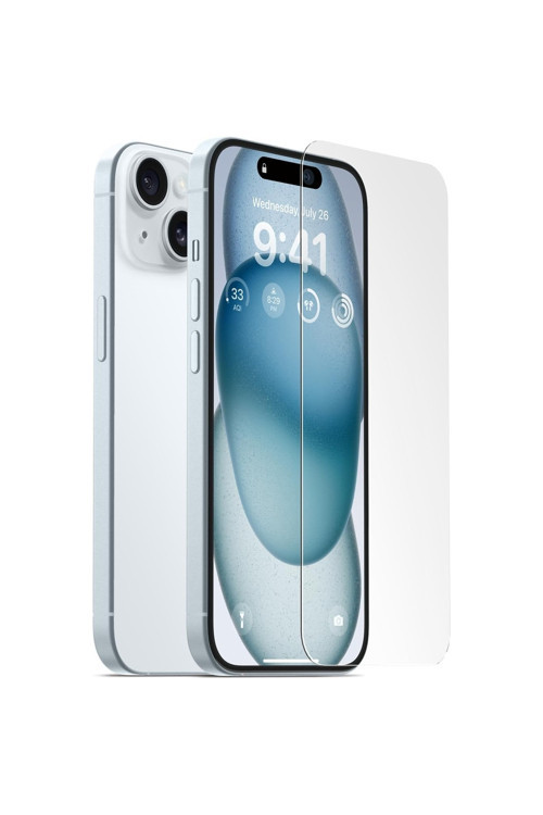 İphone 15 Plus Ekran Koruyucu Tam Uyumlu 9h Temperli Cam Kırılmaz Cam