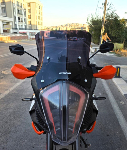KTM 1290 Super Adventure Ön Cam 2017-2020 Model 43cm Siyah Renkli 4mm