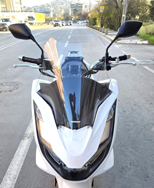 Honda PCX Ön Cam 2021-2024 Model 47cm Şeffaf Renkli 4mm SPORTİF