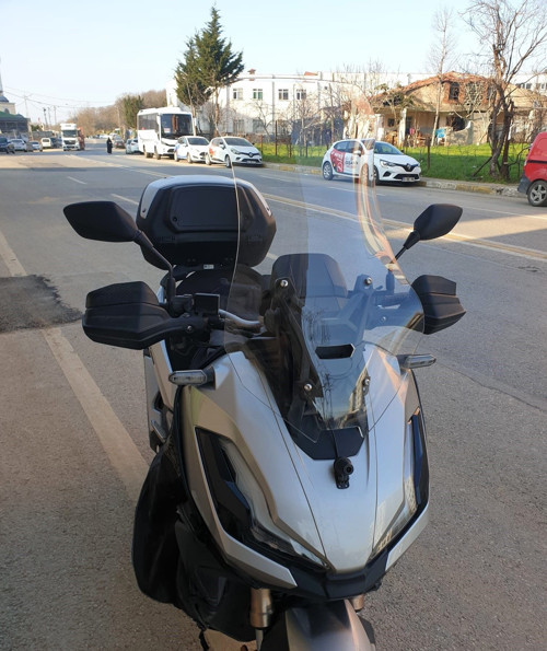 Honda Adv 350 Ön Cam 2023-2026 Model 72cm Şeffaf Renkli 4mm UZUN
