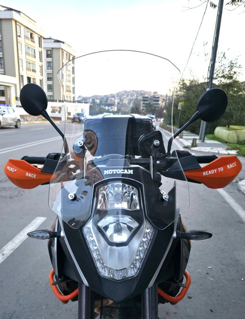 KTM 1090 Adventure Ön Cam 2008-2017 Model 56cm Şeffaf Renkli 4mm