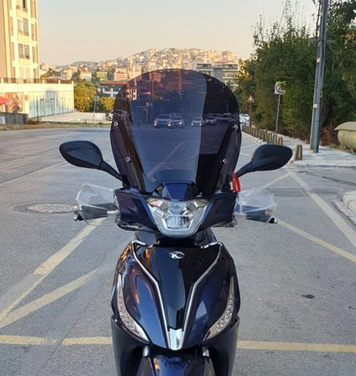 Kymco People S 200 Ön Cam 2020-2026 Model 38cm Siyah Renkli 4mm SPORTİF