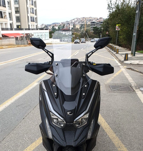 Kymco DTX 360 Ön Cam 2021-2026 Model 55cm Şeffaf Renkli 4mm