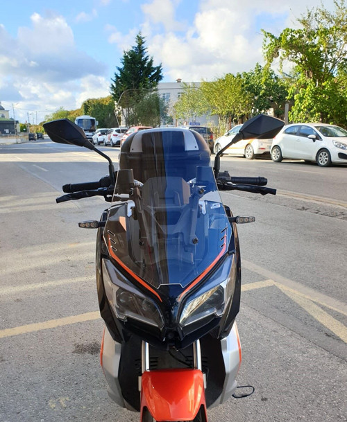 QJ ATR 125 Ön Cam 2023-2026 Model 65cm Şeffaf Renkli 4mm ORTA BOYLU