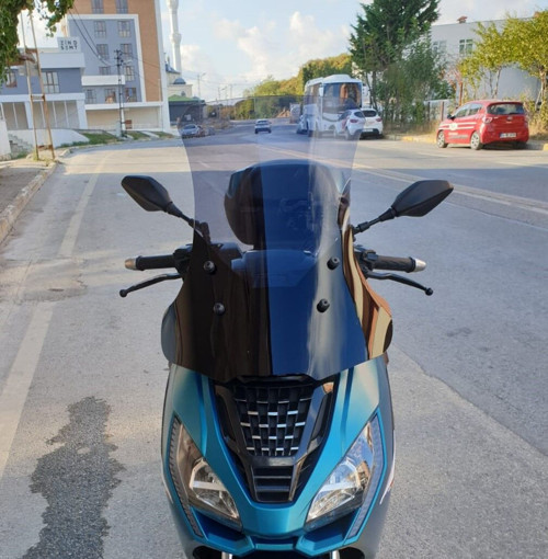 Peugeot Pulsion 125 Ön Cam 2022-2026 Model 68cm Füme Renkli 4mm UZUN