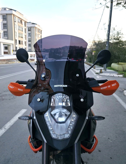 KTM 1090 Adventure Ön Cam 2008-2017 Model 56cm Siyah Renkli 4mm