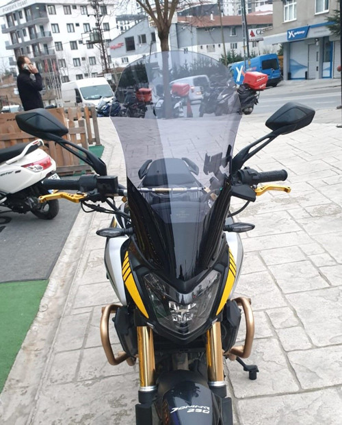 Bajaj Dominar 250 Ön Cam 2017-2026 Model 58cm Füme Renkli 4mm