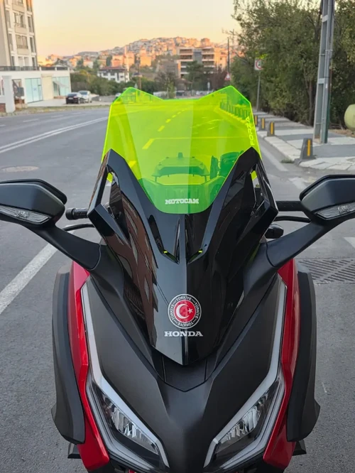 Honda Forza 250 Ön Cam 2021-2026 Model 43cm Neon Sarı Renkli 4mm