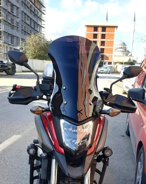 Honda NC 700 750 X Ön Cam 2016-2020 Model 50cm Siyah Renkli 4mm ORTA BOYLU