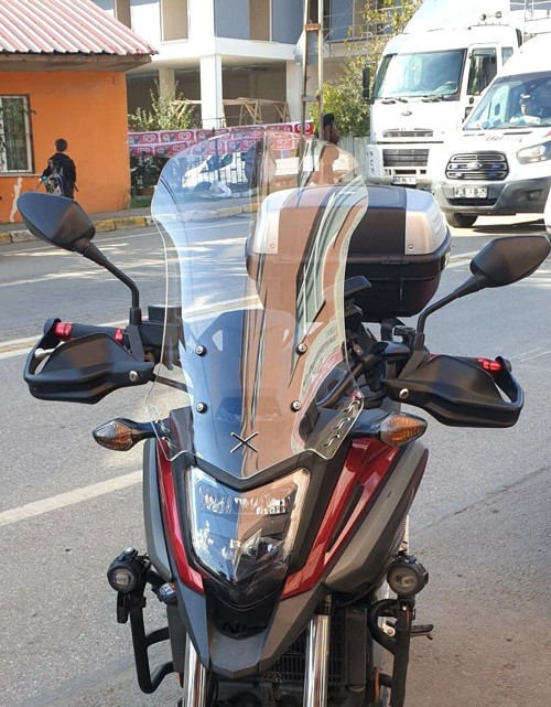 Honda NC 700 750 X Ön Cam 2016-2020 Model 59cm Şeffaf Renkli 4mm UZUN