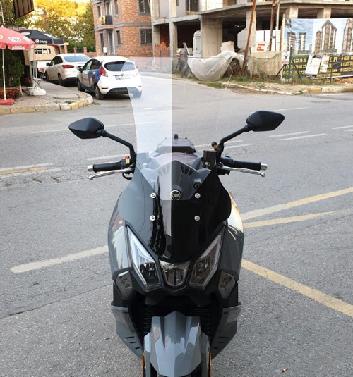 SYM Joyride 300 Ön Cam 2023-2026 Model 75cm Şeffaf Renkli 4mm UZUN
