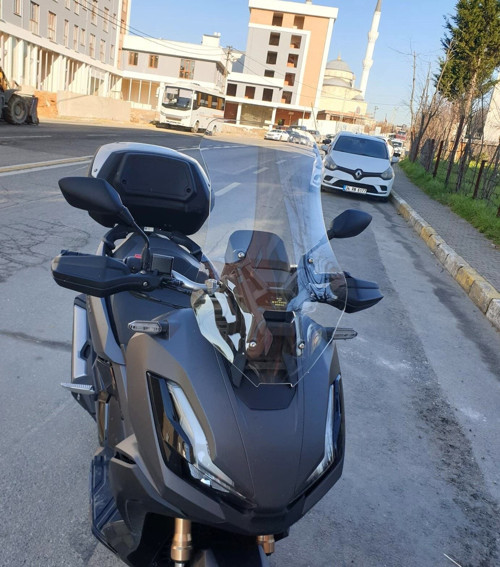 Honda Adv 350 Ön Cam 2023-2026 Model 60cm Şeffaf Renkli 4mm ORTA BOYLU