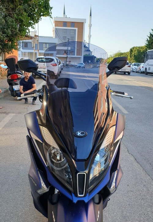 Kymco Downtown 250i Ön Cam 2016-2026-2026 Model 78cm Füme Renkli 4mm UZUN