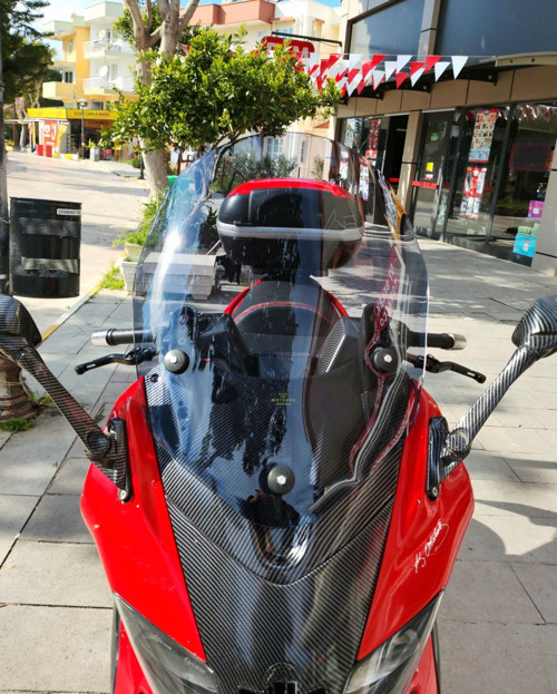 Gilera Nexus 500 Ön Cam 2004-2008 Model 58cm Füme Renkli 4mm