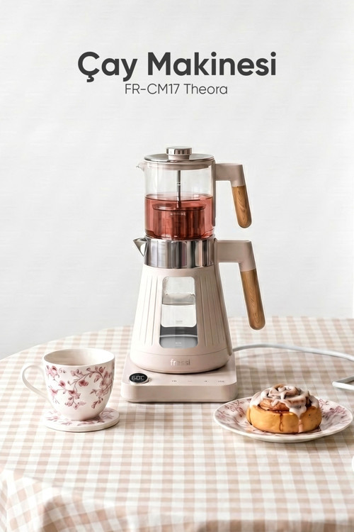 FR-CM17 Theora Dijital Standlı Cam Krem Çay Makinesi
