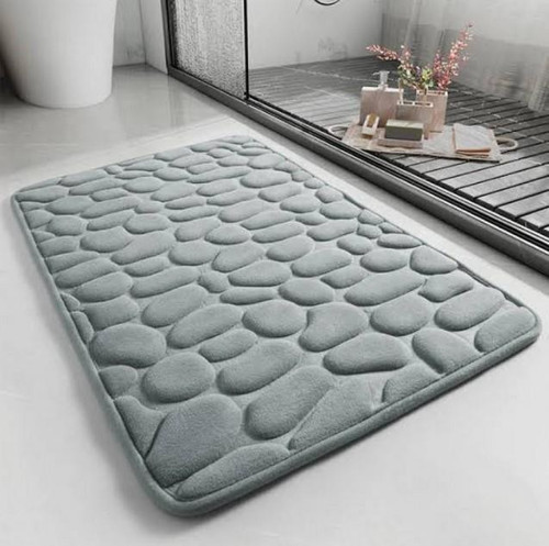 Kaydırmaz Banyo Paspası Gri 60x38Cm