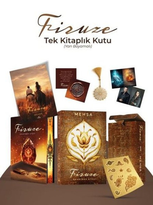 Firuze 1 - Kehribar Ateşi - Tek Kitaplık Kutu - Yan Boyamalı