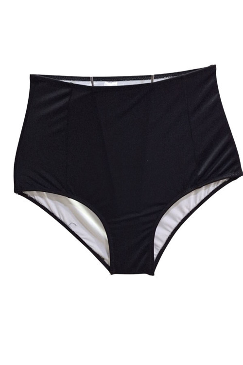 Kadın Siyah Yüksek Bel Tek Alt Bikini