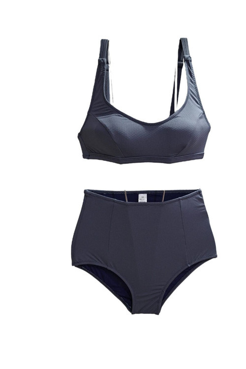 Kadın Füme Yüksek Bel Bikini Takımı
