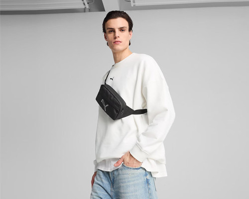 PLUS Waist Bag Unisex Siyah Spor Bel Çantası - 091184 01