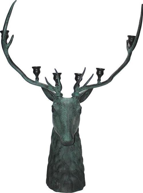 Metal Geyik Büstü Şamdan 136 Cm KSK319