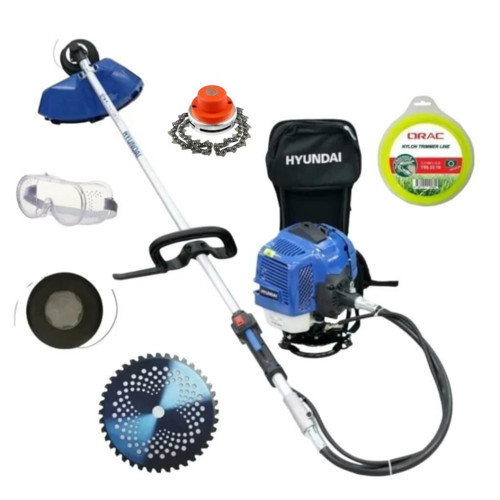 HYX55S-T Benzinli Sırt Tırpanı 3HP Profesyonel Set Misinalı Bıçaklı+Zincirli Başlık+Aksesuar