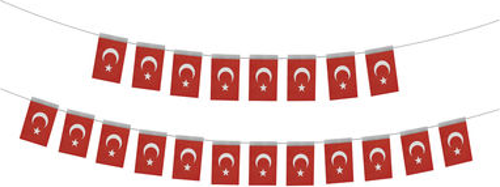 Mini İpli Bayrak 40li -Ay Yıldız-