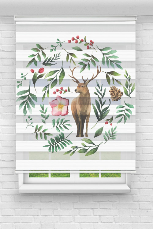(ENXBOY)AĞAÇDAKİ KUŞLAR DİJİTAL BASKILI ZEBRA PERDE-COCUK ODASI-STOR PERDE