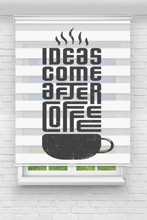(ENXBOY)COFFE DİJİTAL BASKILI ZEBRA PERDE-COCUK ODASI-STOR PERDE