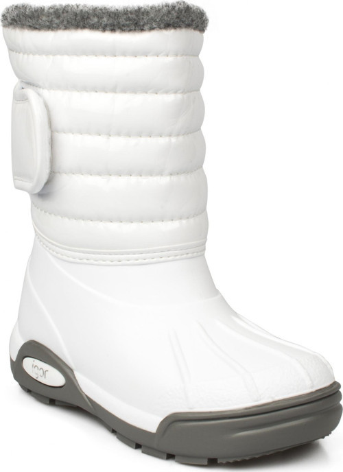 10168K Topo Ski Charol Beyaz Kız Çocuk Çizme