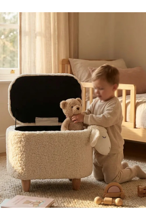 Kuzu Figürlü Sandıklı Puf Modelleri Teddy Puf
