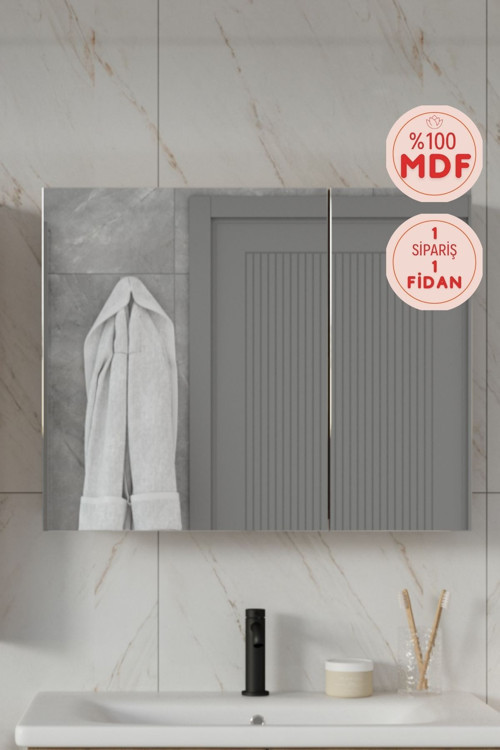 Zakkum 75X60 Cm %100 Mdf Banyo Üst Dolap