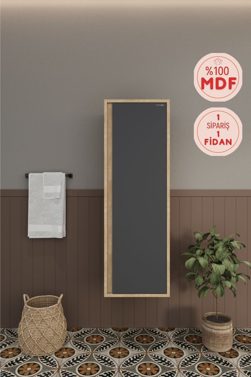 Banyo Gül 120 Cm %100 Mdf Banyo Boy Dolabı