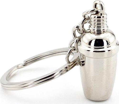 Kokteyl Shaker Şeklinde Parlak Metal Anahtarlık KC099