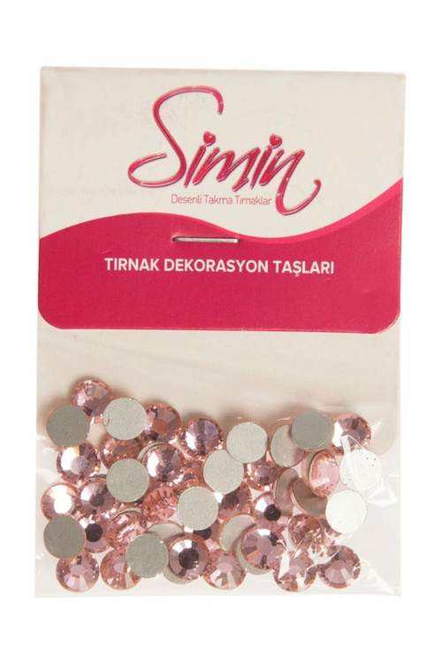 Nail Art Tırnak Taşı Pembe Gerçek Kristal Taş Büyük Boy