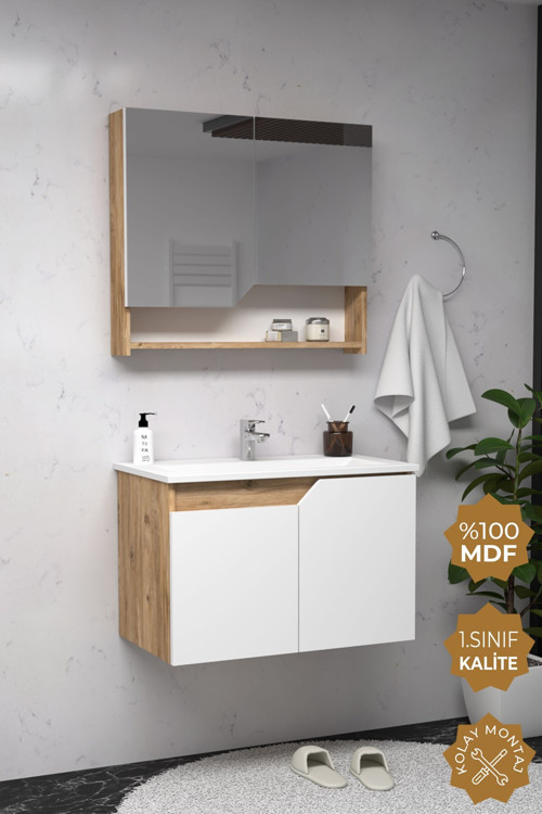 Napoli 65 Cm Mdf Banyo Dolabı Seti