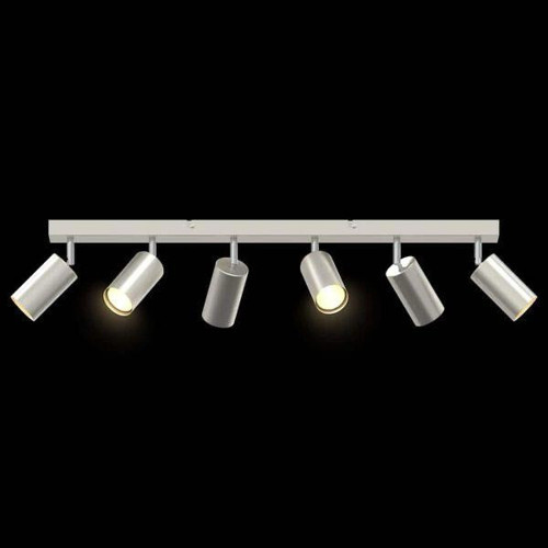 Retro Modern İnox180 Derece Hareketli Modern Spor 6 Lı Led spot Avize Günışığı Ampullü