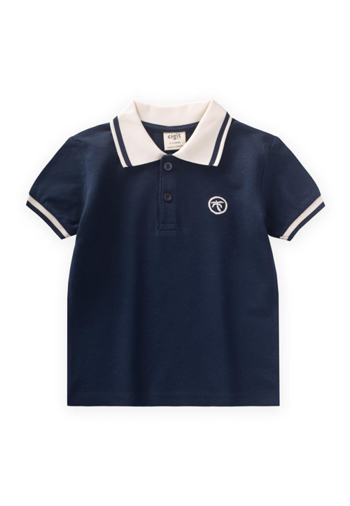 Polo Yaka T-Shırt 2-10 Yaş Lacivert