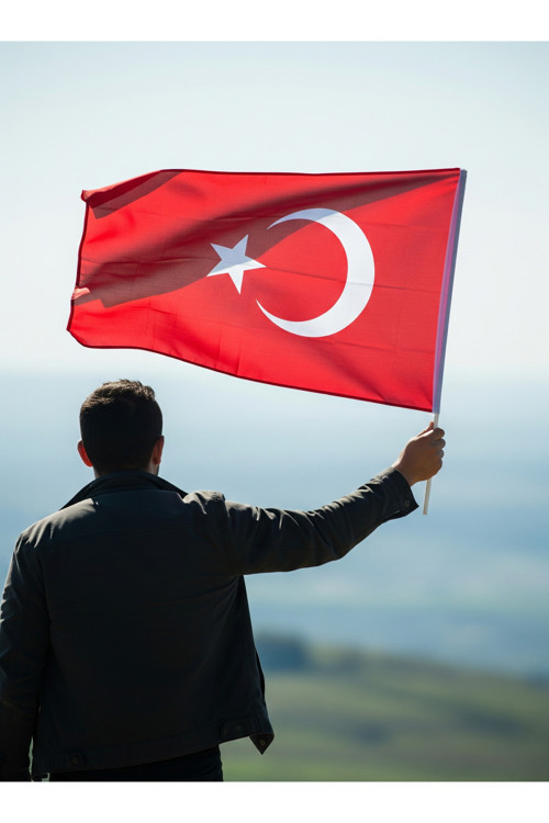 Türkiye Cumhuriyeti Bayrağı 100X150Cm Metre -Raşel Kumaş -Büyük Bayrak