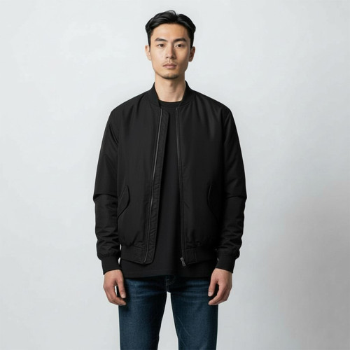 Only&Sons Russel Padded Bomber Erkek Siyah Dik Yaka Ceket