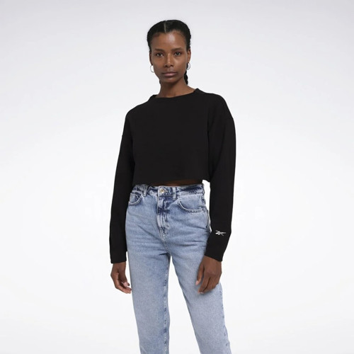 Activ Coll Dreamblend Mid Kadın Siyah Yuvarlak Yaka Sweatshirt