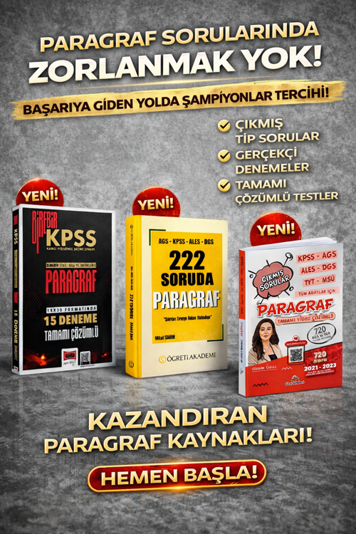 Yargı 2026 Birebir KPSS Paragraf 15 Deneme Sınavı & 222 Soruda Paragraf Öğreti Akademi & Dizgi Kitap Tüm Adaylar İçin Pa