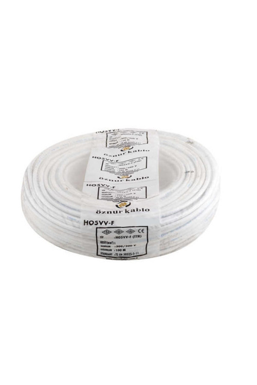 3X1,5 Mm H05Vv-F (Ttr) Kablo Beyaz 50 Metre