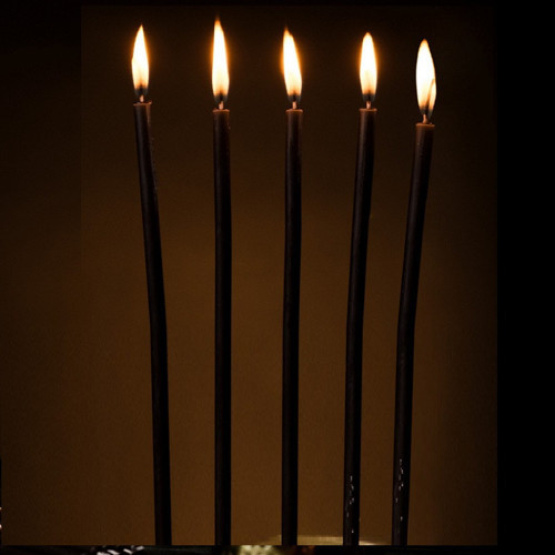 YÜKSEK KALİTE 16PCS CHURCH BLACK CANDLES 16 ADET SİYAH ARINMA MUMU SİYAH KİLİSE MUMU SİYAH AYİN MUMU