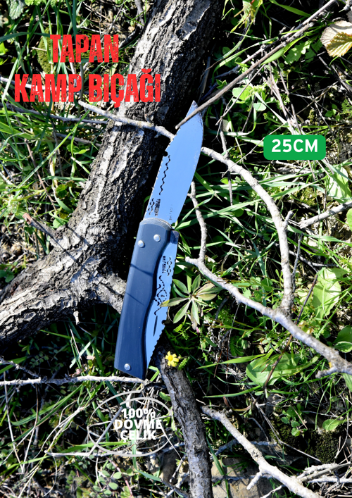 Tapan Çift Bıçaklı Aşı & Kamp Bıçağı 25-25 cm Paslanmaz