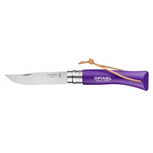 Katlanır Cep Çakısı - Opinel - Gürgen Ağacı Sap - Mor - No:7
