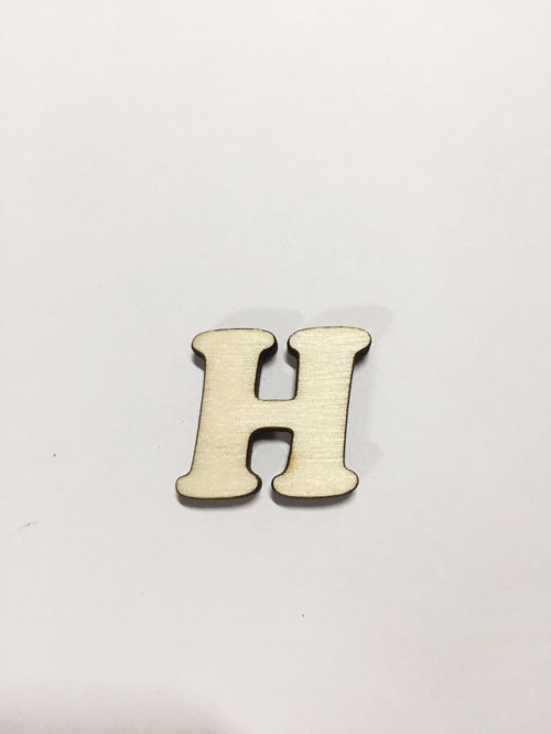 2,5cm Ahşap Harf ve Rakamlar - H